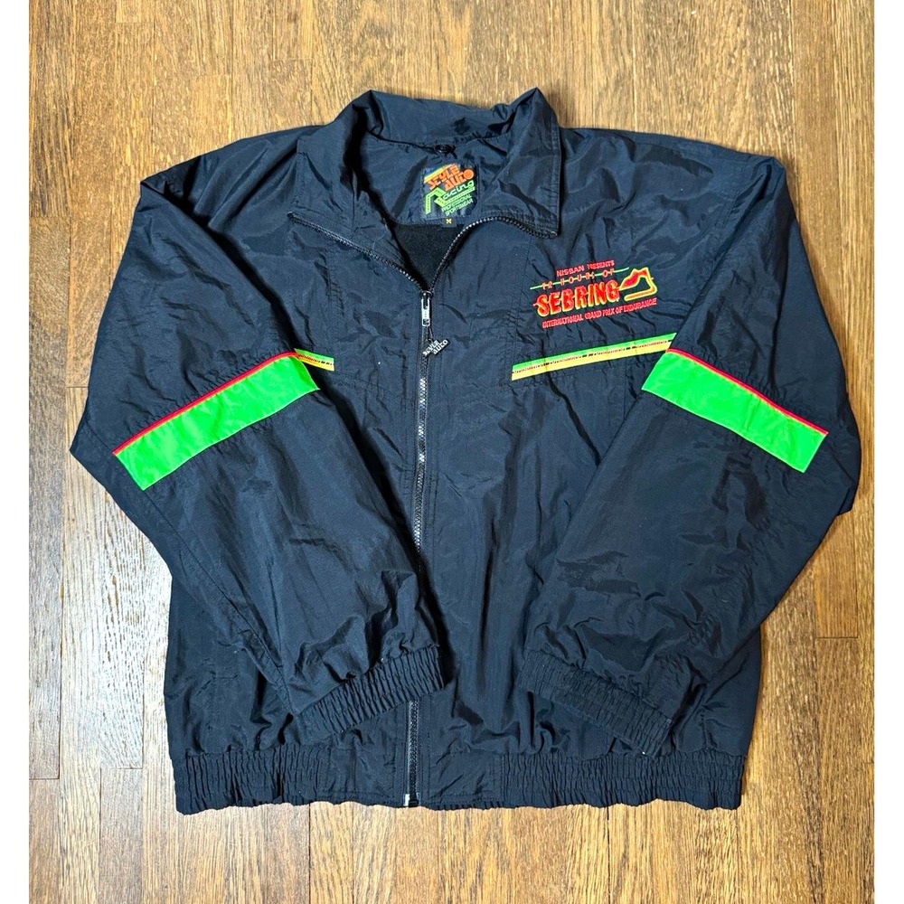 Vintage Style Auto Racing Sebring 12 Hours Of Endurance Mens Medium Black Nissan